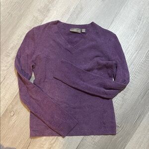 Croft & Barrow Women's Plum V-Neck Sweater